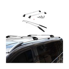 KIT Barres de toit trans+long pour VW Touareg 2002-2010 Alu Argent
