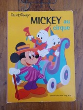Livre Enfants Mickey Au Cirque 1972 Pages Cartonnées Walt Disney