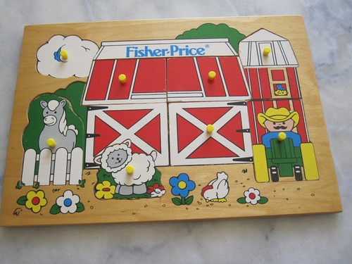 Puzzle bois ferme - en,