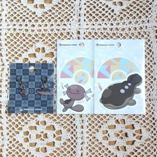 Pokemon Palda Auper Doo Metal Charm & Sticker Set