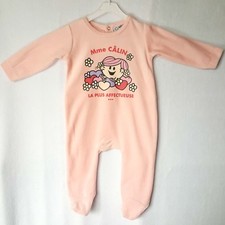 SANRIO pyjama grenouillère bébé MONSIEUR MADAME câlin rose 6 ou 9 mois NEUF