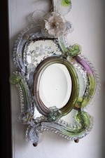 Miroir ancien en verre de