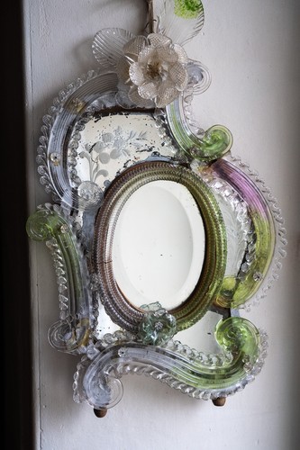 Miroir ancien verre de - miroir, en
