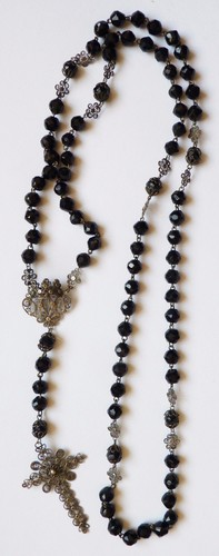Grand chapelet perles - , jais