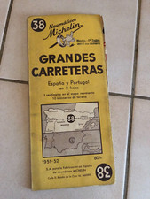 ❤️ ancienne carte routière MICHELIN  N°38 grandes carreteras Espagne Portugal