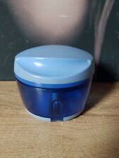 PETIT HACHOIR MANUEL TUPPERWARE PLASTIQUE BLEU HERBE... PERSIL..OIGNON ÉCHALOTE 