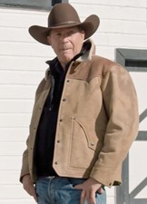 Veste en cuir Yellowstone saison 3 John Dutton Kevin Costner pour la mode mas...
