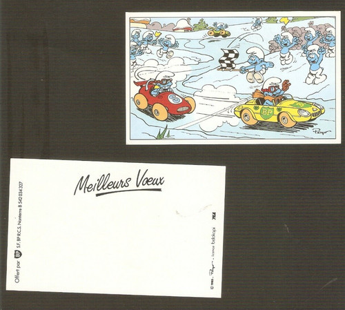 Peyo cartes voeux pub - voeux,