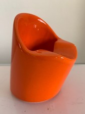 POT CERAMIQUE STYLE CENDRIER REPOSE CIGARE - SPACE AGE - VINTAGE ORANGE