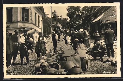 Carte postale sarajevo scène - carte,
