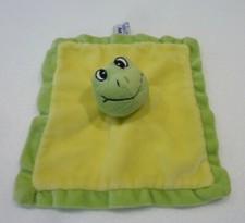 sa*. DOUDOU PLAT SANDY GRENOUILLE VERT JAUNE ETAT NEUF *
