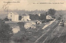 CPA 46 GOURDON LA GARE VUE PRISE DU TUNNEL