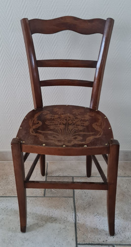 Ancienne chaise bistro bois - chaise,