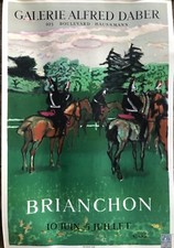 MAURICE BRIANCHON  AFFICHE LITHOGRAPHIE ÉQUITATION GARDE NATIONALE MOURLOT 1954 