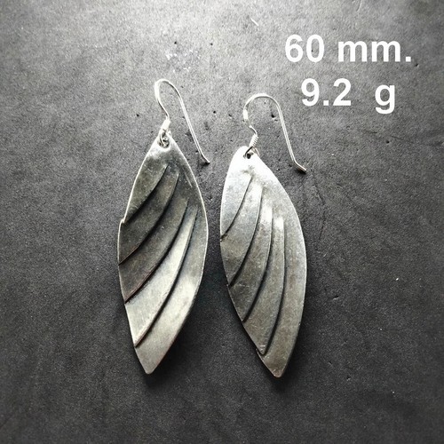 Handcraft fine silver earrings - silver,