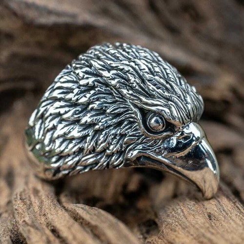 Bague aigle doré argent - aigle,