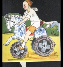 CLERMONT-FERRAND (63) cartonnage articulé CHEVAL / PNEU BERGOUGNAN LE GAULOIS