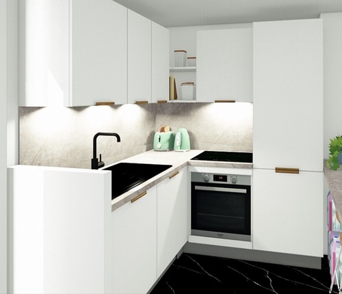 Cuisine blanche neuve - et,