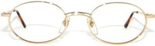 Lunettes de vue ovales métal or doré Vintage Rétro VUARNET 047 Monture optique