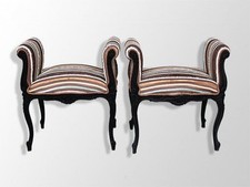 paire de banquettes floquée