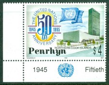 Penrhyn Island  1995  50th Anniversary of the United Nations        MNH