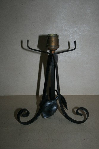 Pied lampe fer forgé - lampe,