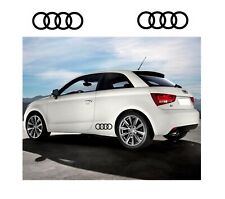 SET DE 2 STICKERS AVEC EMBLEME AUDI NOIR - 27,3 cm sur 9,4 cm