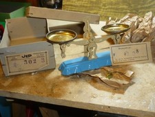 ANCIEN JOUET JEP BALANCE AVEC 3 POIDS BOITE 1950 CLE JOUSTRA MONT BLANC GEGE CR