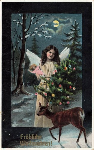 Carte postale noël - ange, de