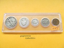 1947 Argent Naissance Année Kit 5 Pièces (Autres Ans aussi )
