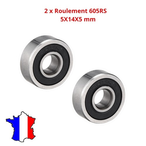 Roulement billes 605 2rs - 2,