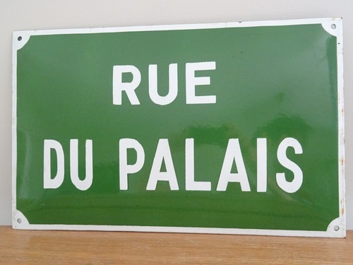 Plaque émaillée rue - émaillée,