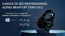 CASQUE DE JEU PROFESSIONNEL VEHO GX2 GAMING PS4 PS5 PC MAC SON SURROUND UBU 7.1