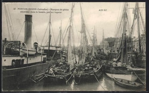 Cpa port bessin calvados - port-en-bessin, /calvados
