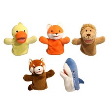 Marionnette à main en peluche, outil pédagogique, marionnette interactive