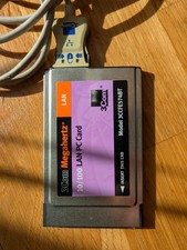 Carte PC 3COM 10/100 PCMCIA Ethernet LAN avec câble dongle 3CCFE574BT