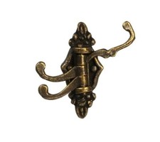 Poupées Maison Laiton Antique Triple Manteau Crochet Miniature Entrée Accessoire