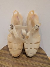 Sandale vintage méduse de plage en plastique 06U ou U60, made in France T35