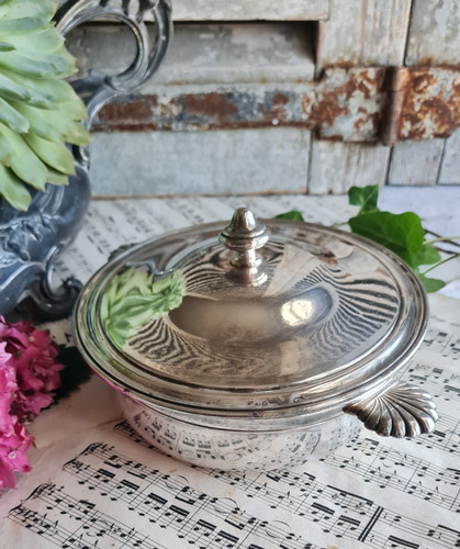 Ancien petit legumier metal - ancien,
