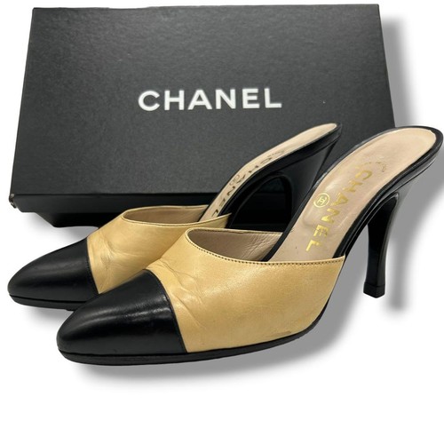 Sandales chanel bicolores mule - bicolores,
