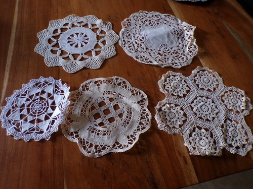 Linge ancien napperons en - linge, 5