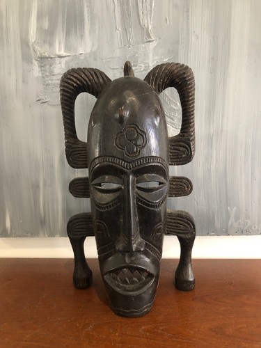 Ancien masque bois - ancien, en