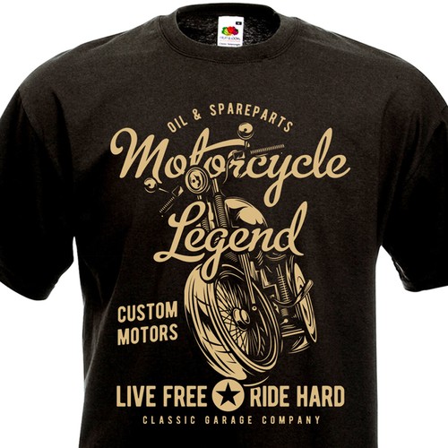 Shirt motorcycle legend mens - t-shirt,