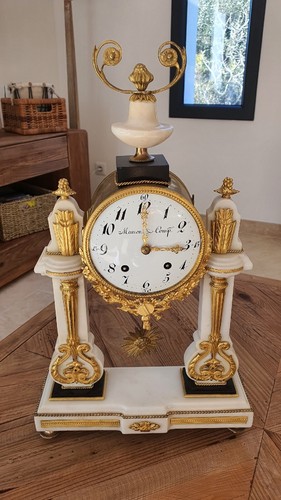 Superbe pendule portique à - pendule, /