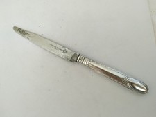 ANCIEN PETIT COUTEAU A DESSERT ARGENT MASSIF RISLER & CARRÉ LOUIS XVI MINERVE