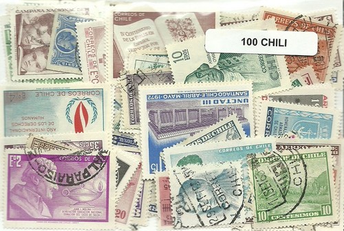 Lot 100 timbres chili - lot, du