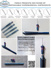 Segment antérieur et pinces rétiniennes Vitréo pointes de ciseaux ophtalmique...