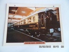 CARTE FICHE TRAIN VOITURE SALON FLECHE D'OR