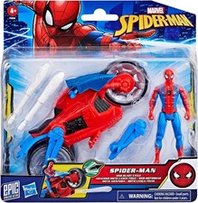 Spiderman Arachno-moto lance-toile et figurine