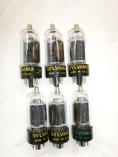 ⚜⚜ LOT 6x LAMPE SYLVANIA USA 6BQ6 GTA Beam Power Tube TESTED STRONG °=